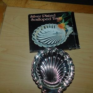 Silver plated scalloped Tray